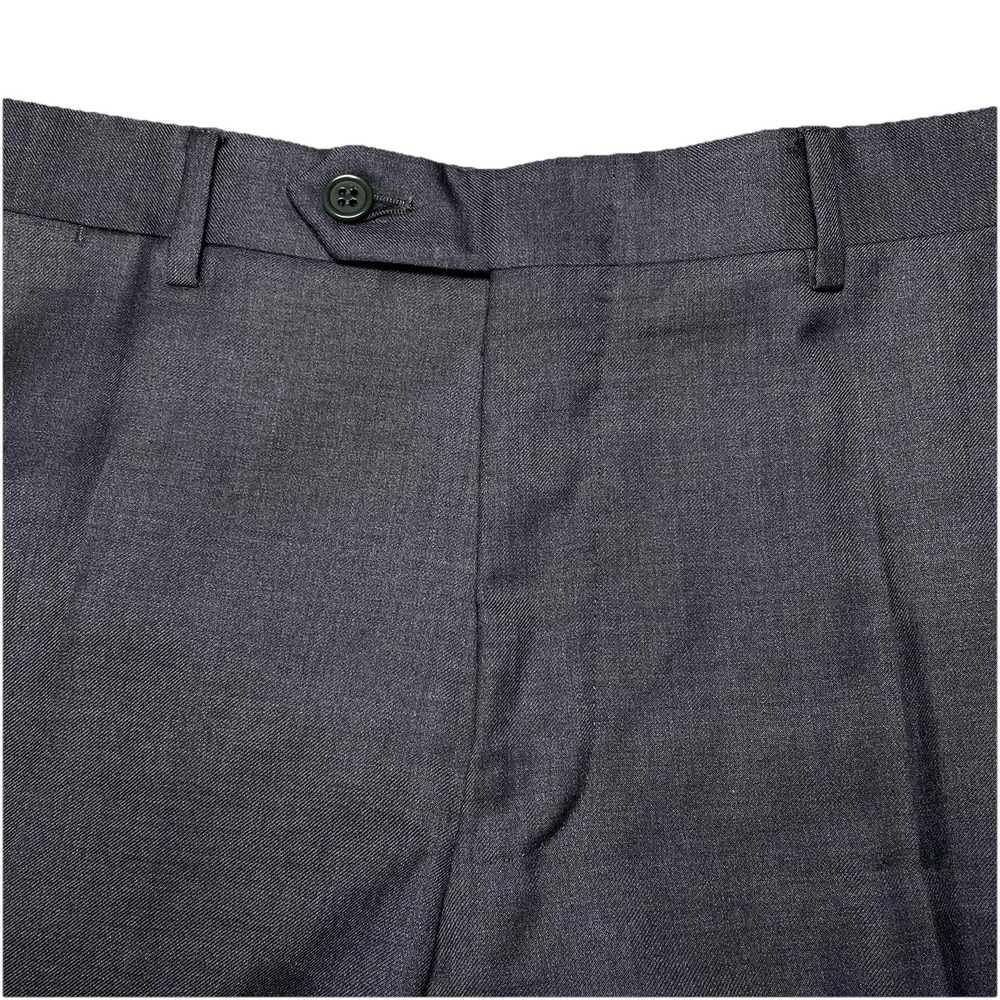 Canali 1934 Dress Pants 50R (35x33) Regular Fit Flat Front Gray 71019